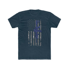 Load image into Gallery viewer, The Thin Blue Line - Patrol Rifle - Men&#39;s Cotton Crew Tee - Sniperology