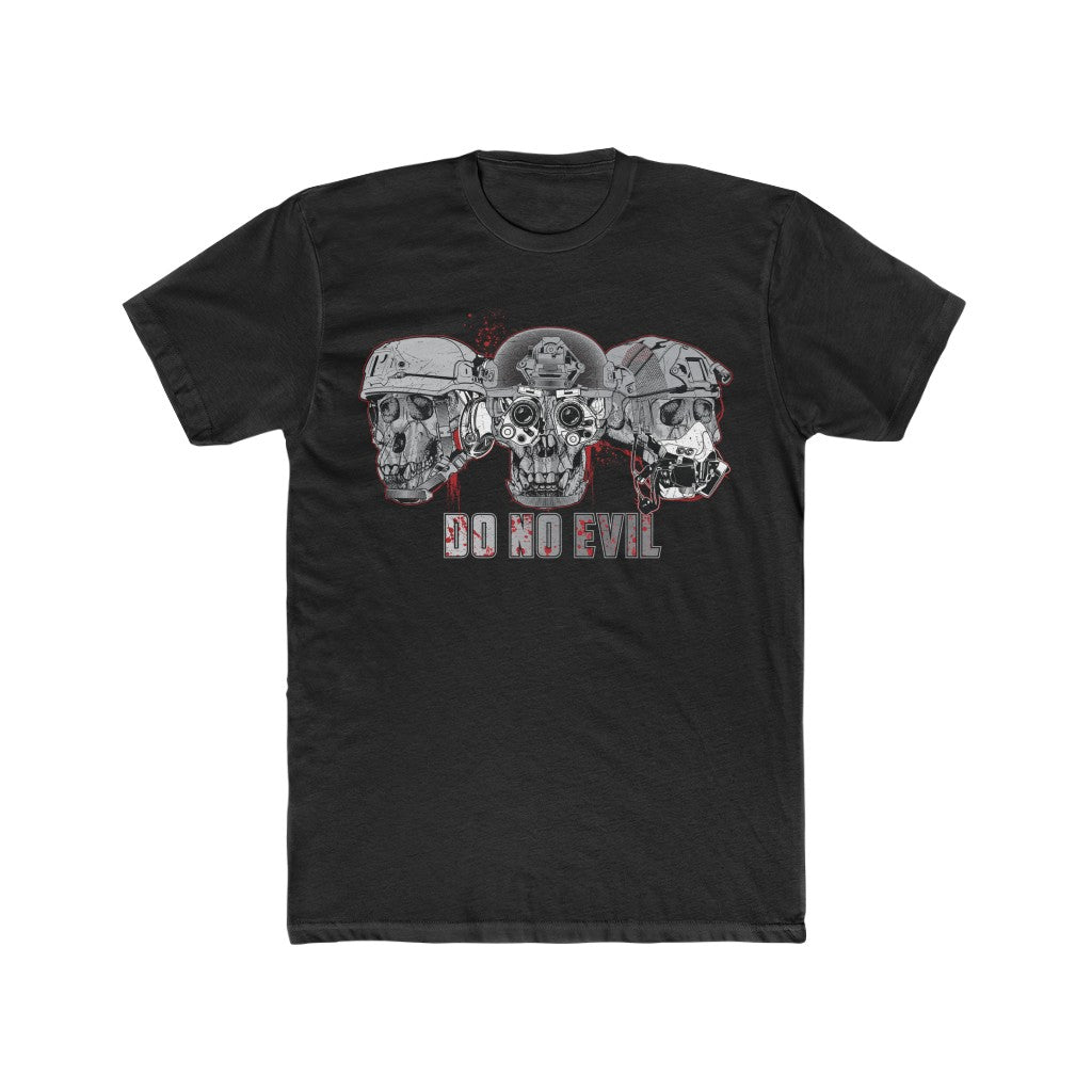 Do No Evil - Combat Skulls - Men's Cotton Crew Tee - Sniperology
