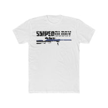 Load image into Gallery viewer, Sniperology Thin Blue Line Flag - Men&#39;s Cotton Crew Tee - Sniperology