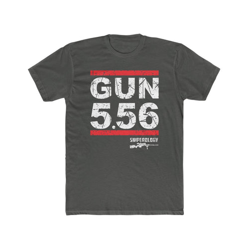 GUN 5.56 - Men's Cotton Crew Tee - Sniperology
