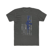 Load image into Gallery viewer, The Thin Blue Line - Patrol Rifle - Men&#39;s Cotton Crew Tee - Sniperology