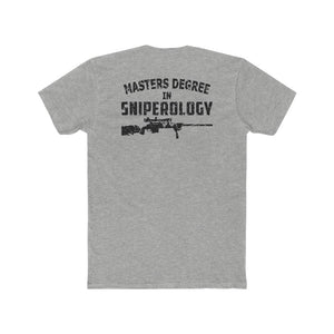 MASTERS DEGREE in - Sniperology - Men's Cotton Crew Tee - Sniperology
