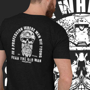 Fear The Old Man - Men's Cotton Crew Tee - Sniperology