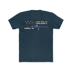 Sniperology Thin Blue Line Flag - Men's Cotton Crew Tee - Sniperology