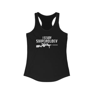 I Study Sniperology - Women's Ideal Racerback Tank - Sniperology