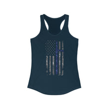 Load image into Gallery viewer, Thin Blue Line - Patrol Baton - Women&#39;s Racerback Tank Top - Sniperology