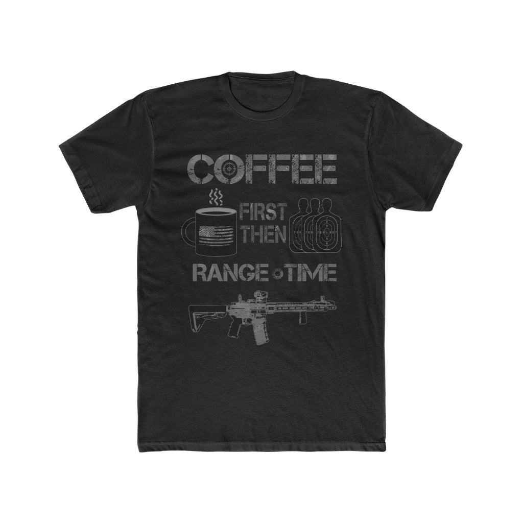 Coffee First - Range Time - Men's Cotton Crew Tee - Sniperology